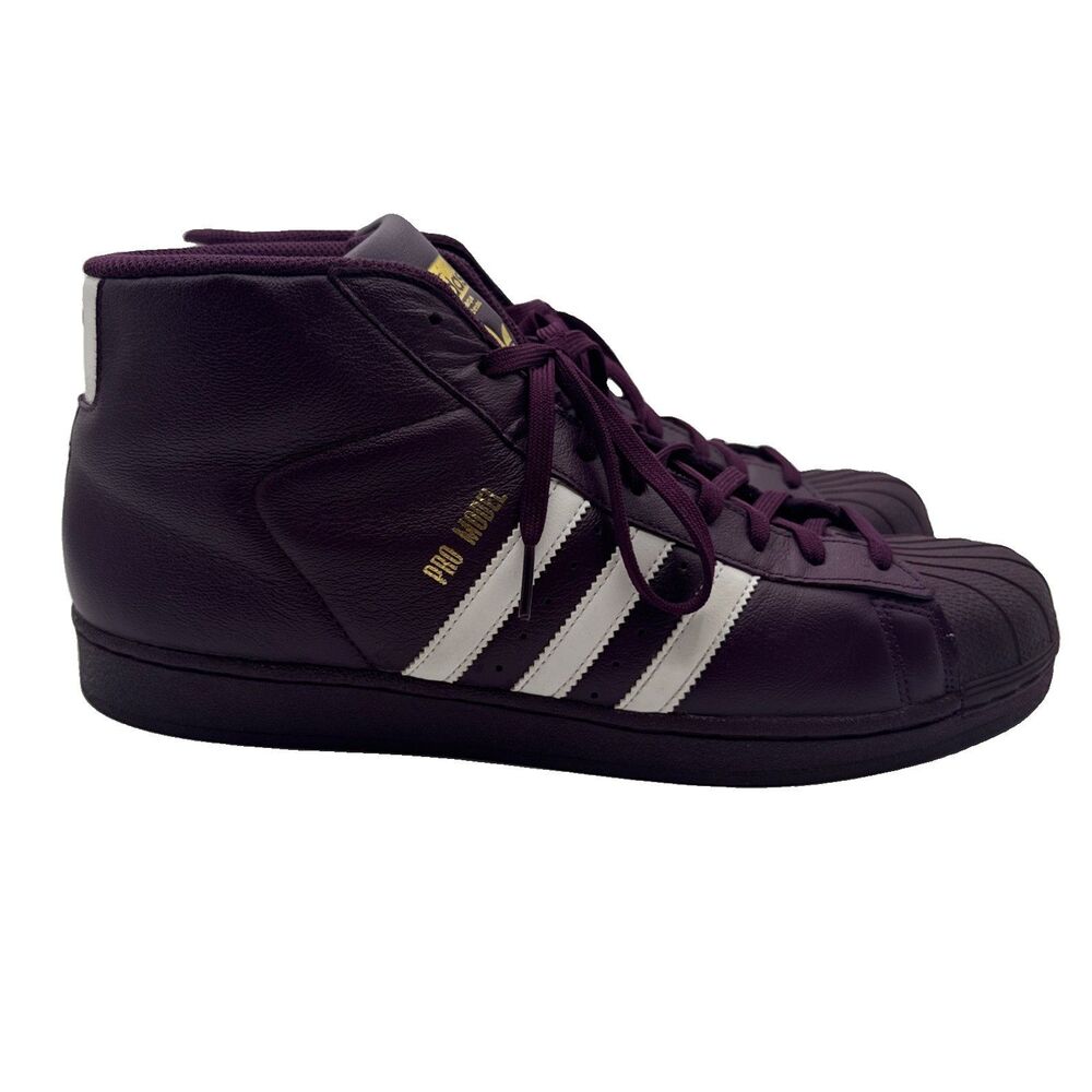 Adidas Pro Model Maroon Burgundy White  AC7646 Mens Size 13